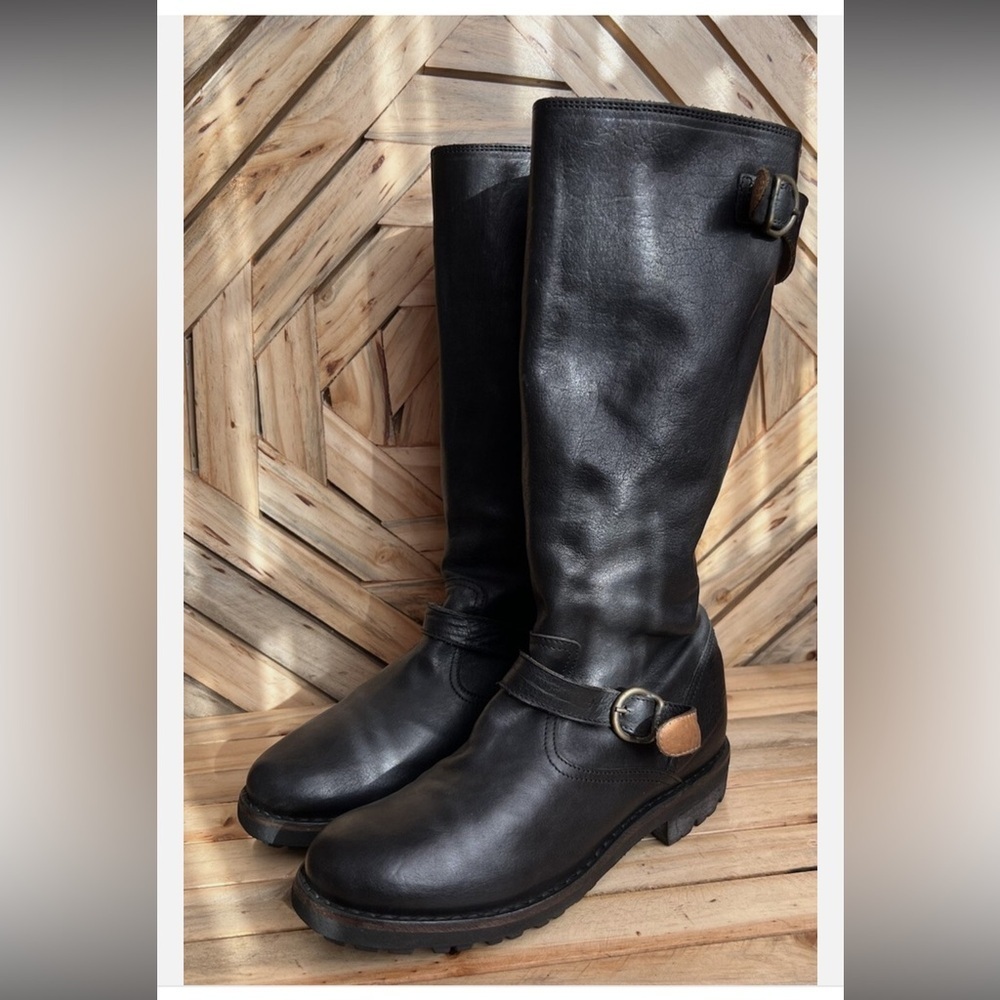 Fiorentini + Baker Women's Jules Jade D Leather Knee Riding Moto Zip Up Boots 6 - Picture 8 of 16